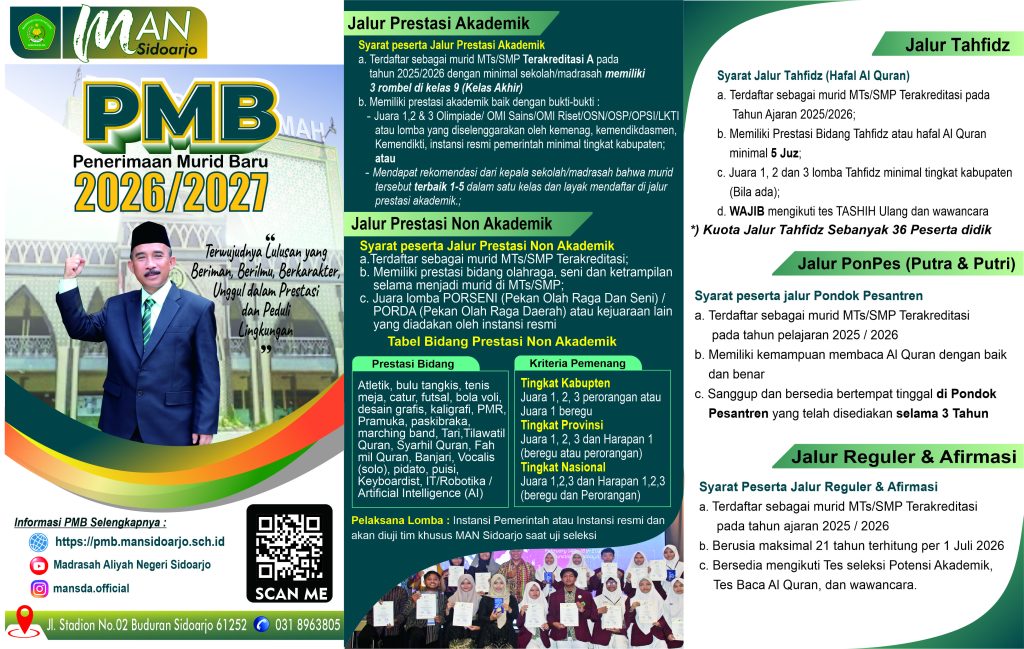BROSUR PMB MAN Sidoarjo 2026_DEPAN